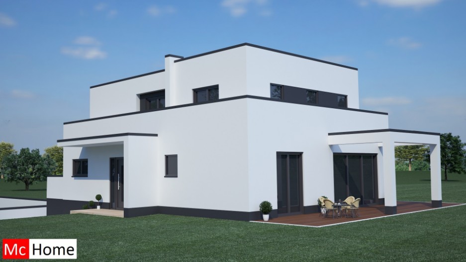 Mc-home.nl M15 moderne kubistische villa met garage in kelde