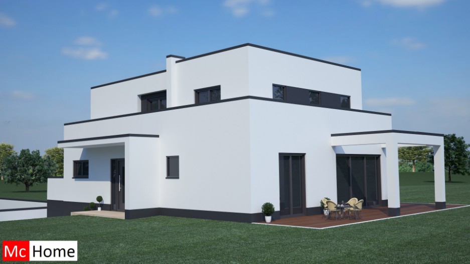 Mc-home.nl M15 moderne kubistische villa met garage in kelde Mc-home.nl M15 moderne kubistische villa met garage in kelde