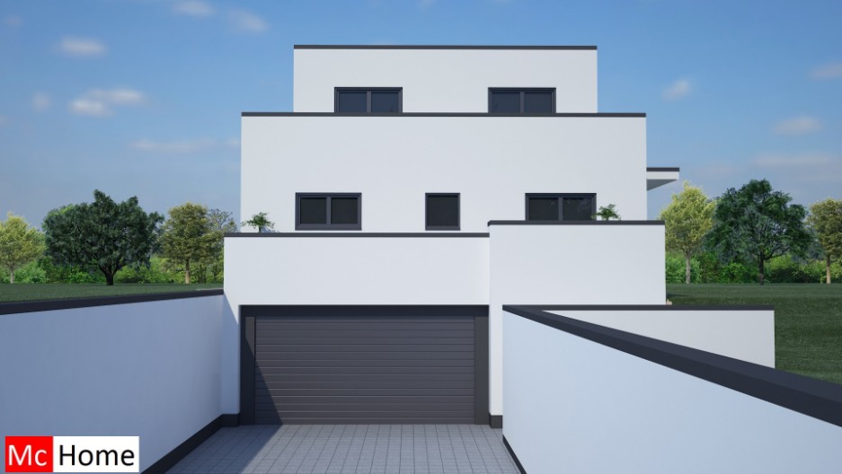 Mc-home.nl M15 moderne kubistische villa met garage in kelde