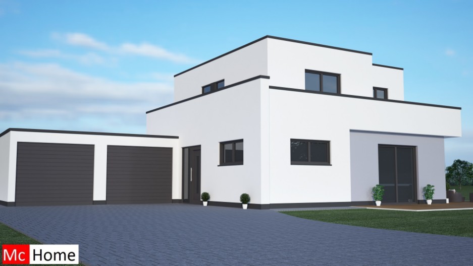 Mc-home.nl M9 moderne vrijstaande villa met terrassen op verdieping staalframebouw