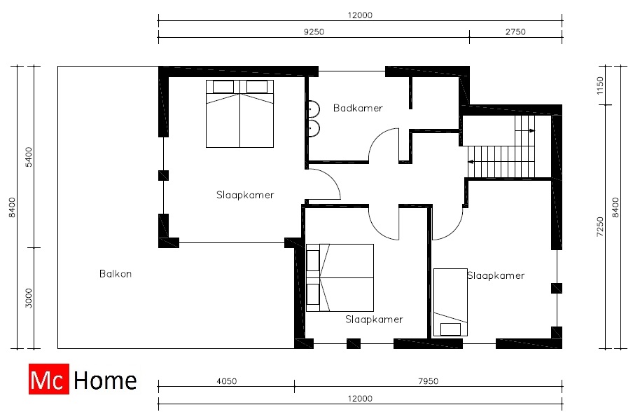 Mc-Home.nl M23 moderne villa met groot dakterras passief aardbevingbestendig en passief gebouwd