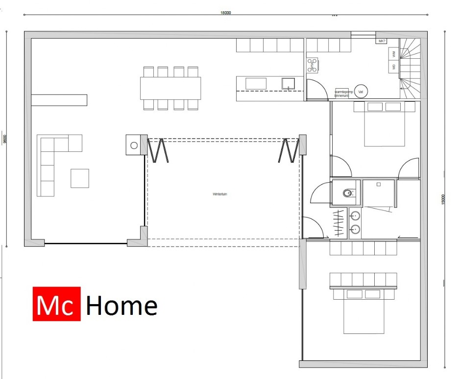 McHome B104 Patiobungalow levensloopbestendie woningen ATLANTA MBS staalframebouw 