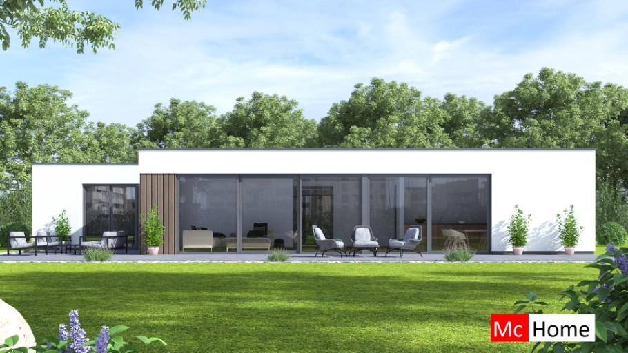 McHome B169 levensloopbestendige woningen met plat dak van staalframebouw Nederland