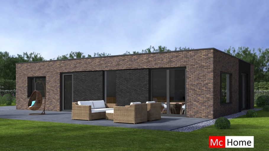 McHome B180 bungalow plat dak levensloopbestendig energieneutraal onderhoudsarm McHome B180 bungalow plat dak levensloopbestendig energieneutraal onderhoudsarm