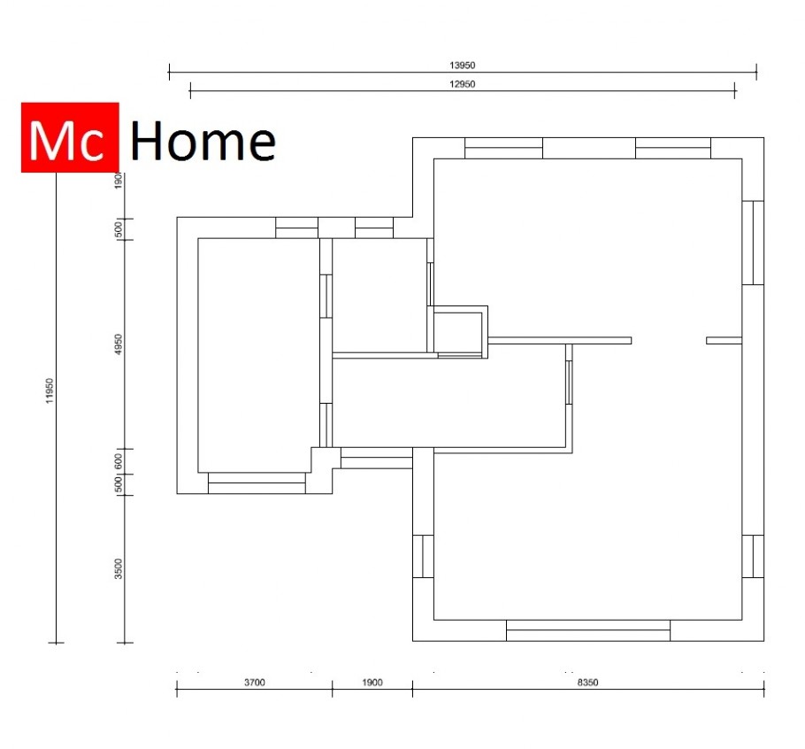 McHome K124 royale woning met zijbeuk prefab bouw STAALFRAMEBOUW Nederland steen uitvoering