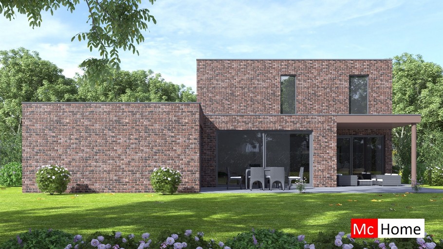 McHome M392 gelijkvloerse woning met kleinere verdieping  staalframebouw Nederland 
