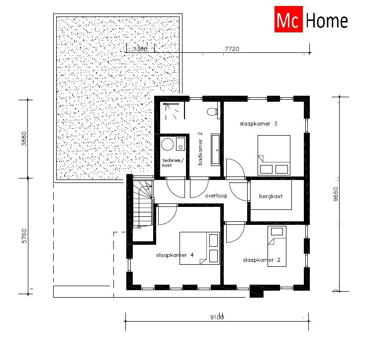 McHome design&build M387 Assen Moderne kubistische villa staalframebouw Nederland 