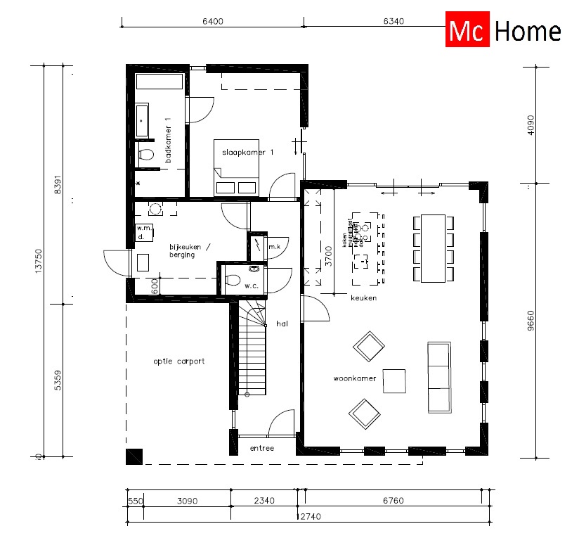 McHome design&build M387 Assen Moderne kubistische villa van ATLANTA MBS