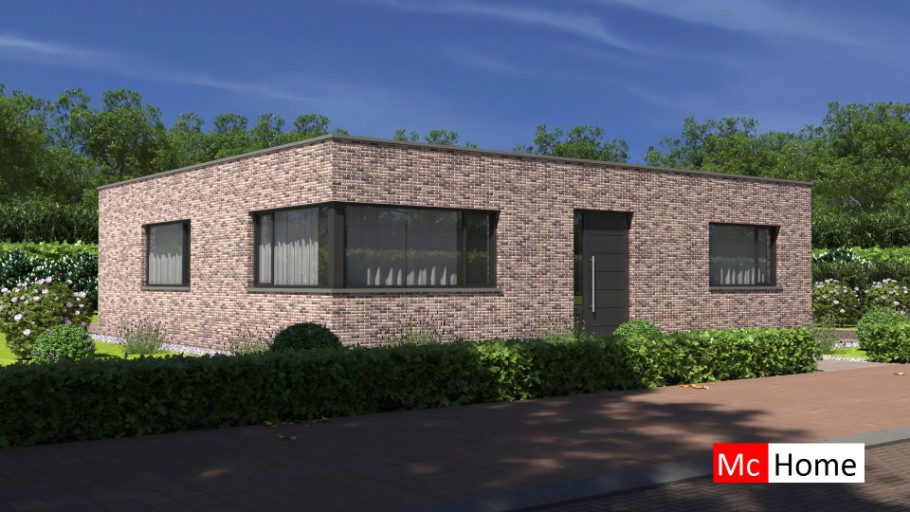 McHome.nl B184 bungalow met plat dak plattegrond indelingen nieuwbouw