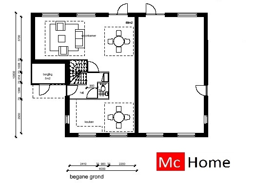 McHome.nl TK1 tweeondereenkap 2 onder 1 kap geschakelde woningen energieneutraal passief  staalframebouw