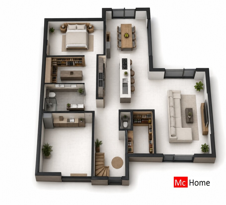 Mc-Home type M402 levensloopbestendige villa kubistisch modern