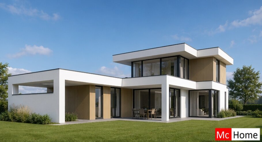 McHome.nl ontwerpen 2026 typer M407 modern kubistisch levensloopbestendig buitenterrassen verdieping