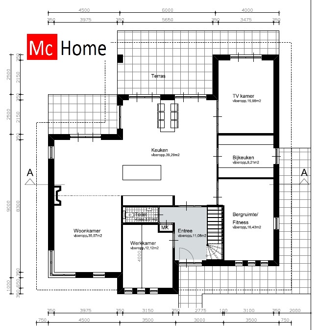 Modern Frank Lloyd Wright inspired house haus villa by Mc-Home M228