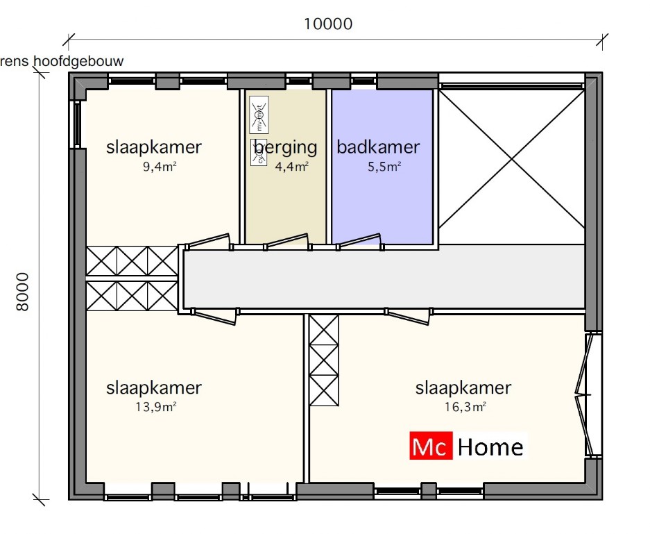 Moderne  eigentijdse en  kubistische woning beter betaalbaar ontwerpen en bouwen met Mc-Home M120