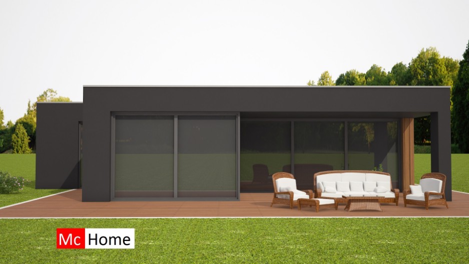 Moderne Bungalow met plat dak alles gelijkvloers ontwerp B71 Mc-Home