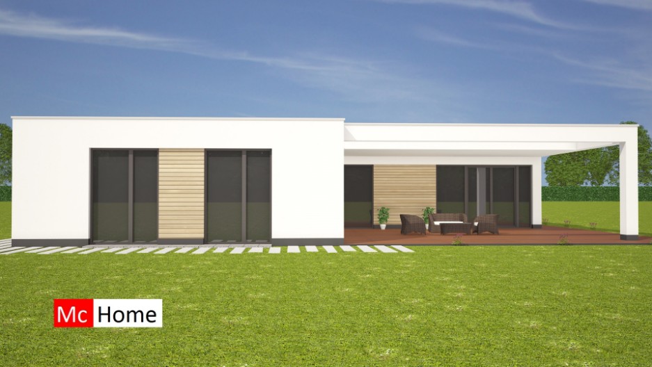 Moderne energieneutrale levensloopbestendige bungalow met vlak en plat dak B36 Mc-Home