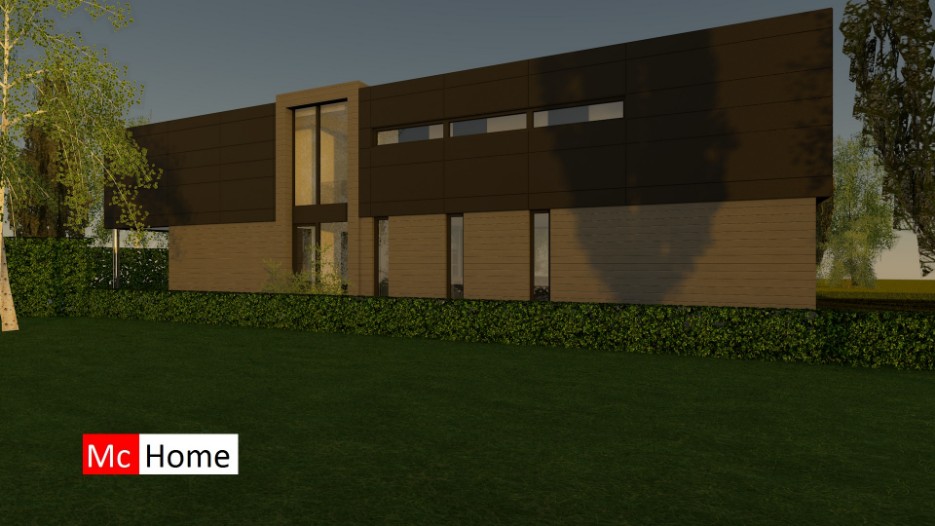 Moderne energieneutrale villawoning onderhoudsvrij bouwsysteem M166 Mc-Home staalframebouw