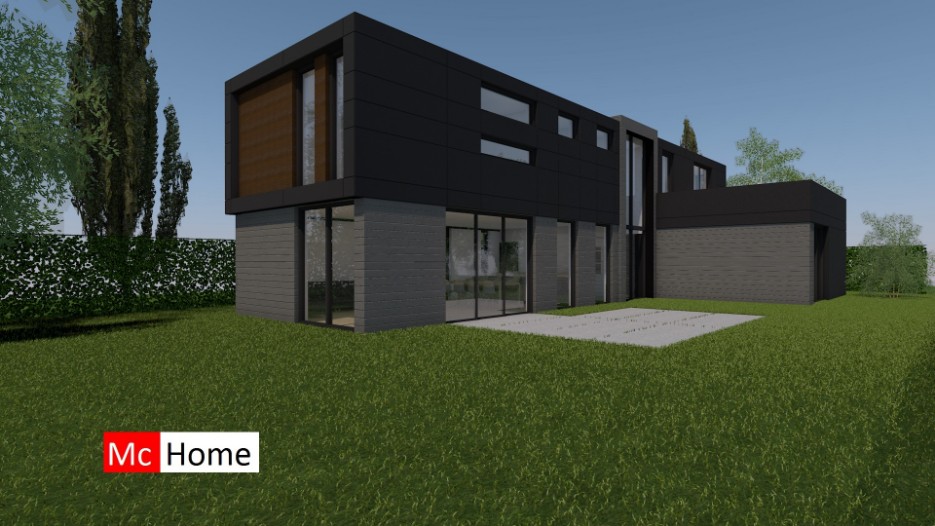 Moderne energieneutrale villawoning onderhoudsvrij bouwsysteem M166 Mc-Home staalframebouw