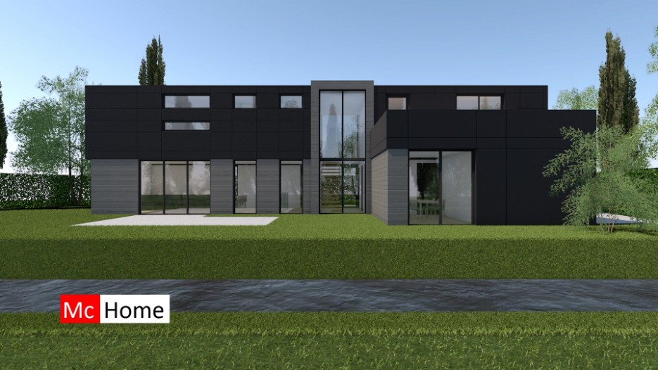 Moderne energieneutrale villawoning onderhoudsvrij bouwsysteem M166 Mc-Home staalframebouw