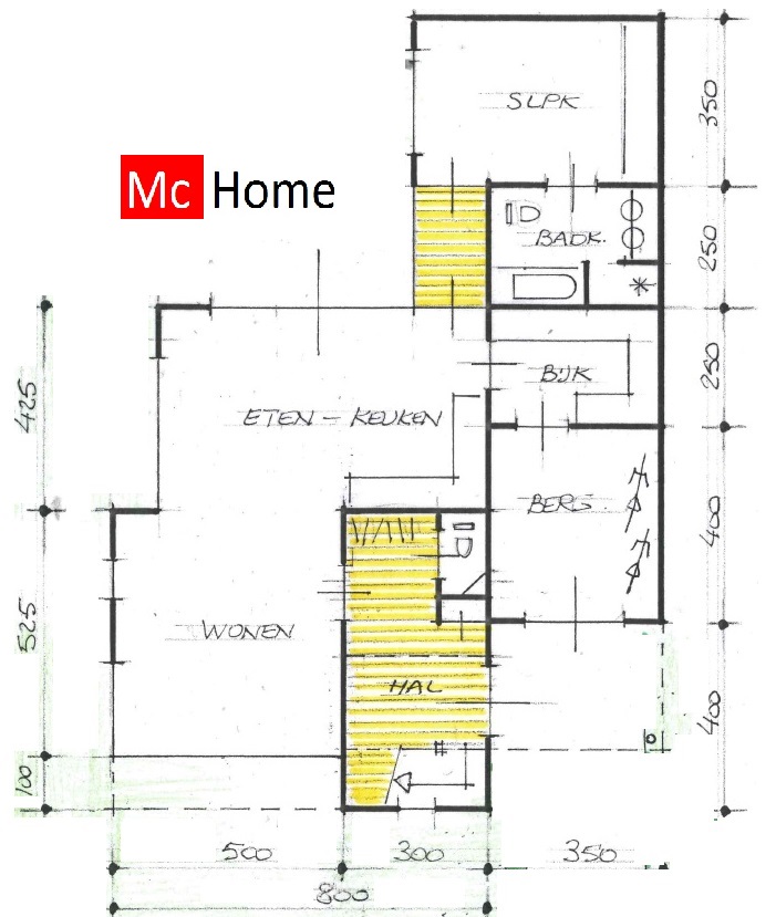 Moderne gelijksvloerse woning levensloopbestendig kleine verdieping Mc-Home M233 