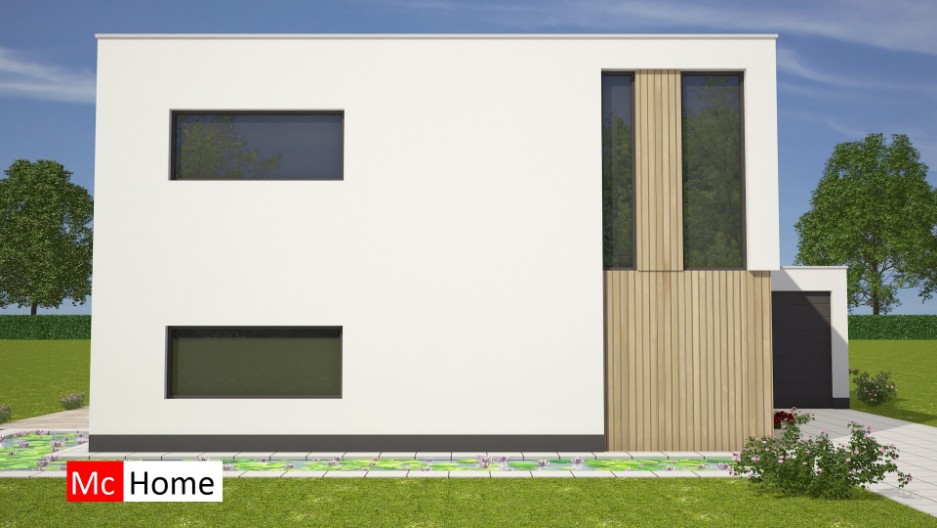 Moderne huizen architectuur villa met plat dak ontwerpen en bouwen M179 Mc-Home.nl