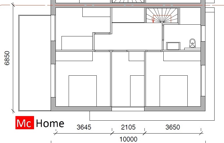 Moderne kubistische twee-onder-een-kap woning energieneutraal met plat dak en veel glas en lichtinval TK33