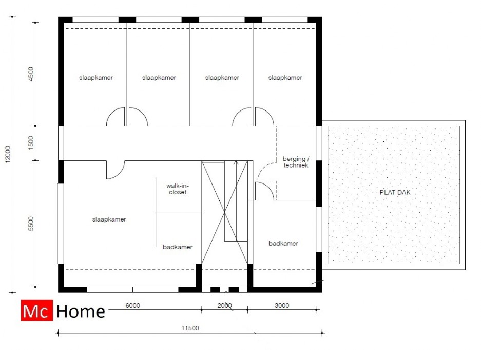 Moderne kubistische woning M112 vide overstekende verdieping veel glas natuursteen gevel