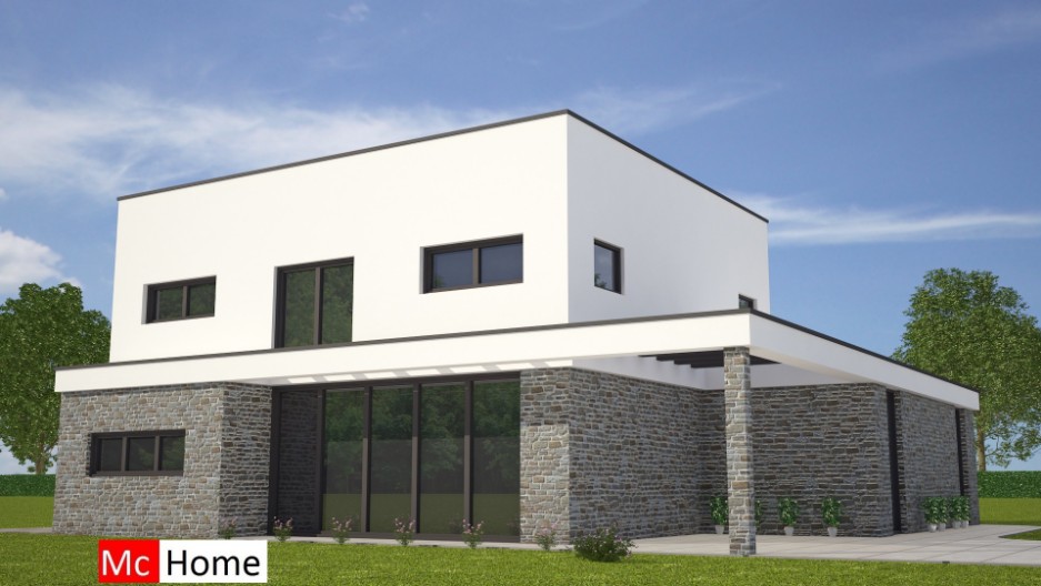 Moderne-kubistische-woning-met-natuursteen-gevelafwerking-en-vrij-indeelbare-ruimtes-M163-Mc-Home