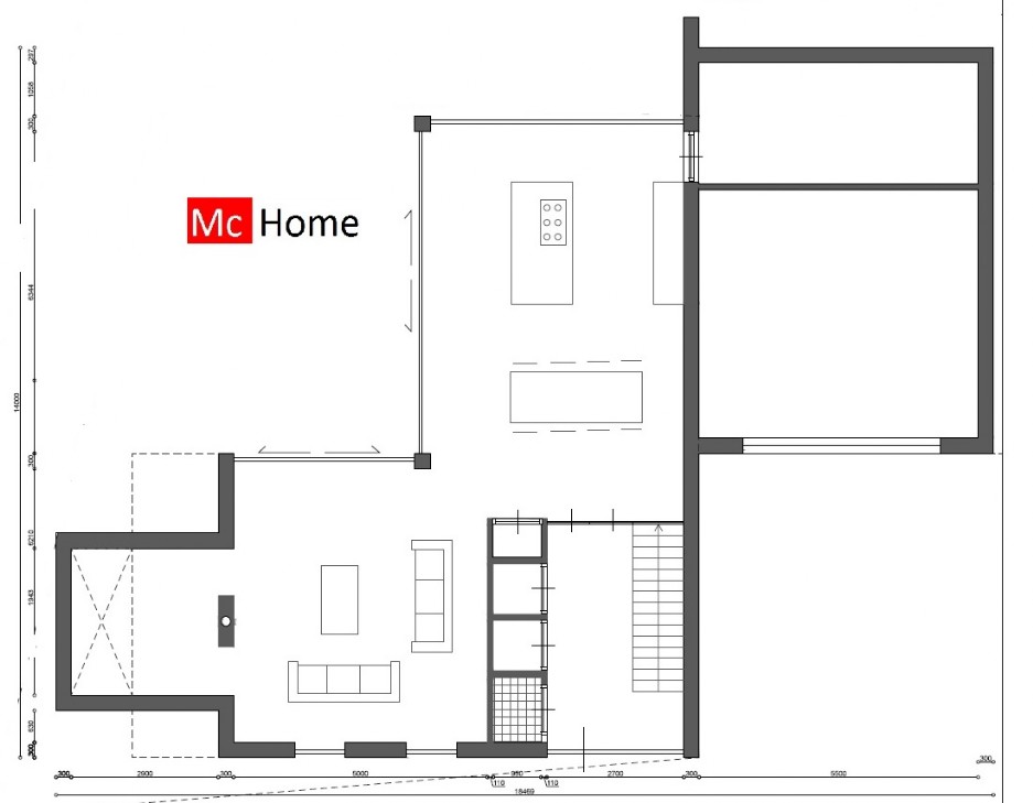 Moderne kubistische woning met veel licht glas overstekken grote garage onderhoudsvrije materialen in staalframebouw systeem M131