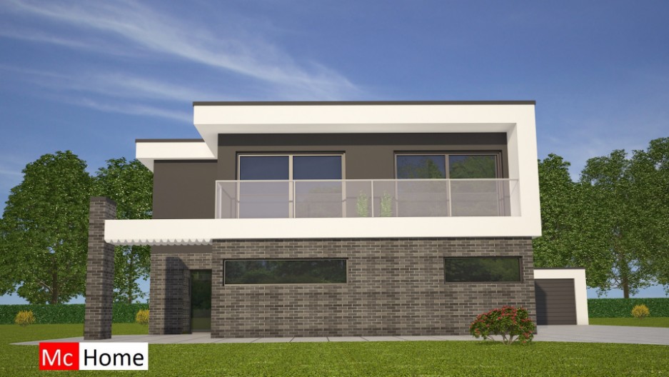Moderne villa onder architectuur  bouwen eigentijds ontwerp passief en energieneutraal prefab in staalframebouw of houtskelet
