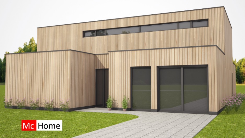 Moderne woning onder Architectuur kubistisch prijzen M246 Mc-Home passief bouwen in staalframebouwe