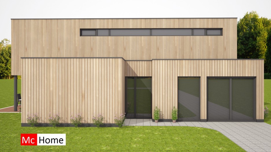 Moderne woning onder Architectuur kubistisch prijzen M246 Mc-Home passief bouwen in staalframebouwe