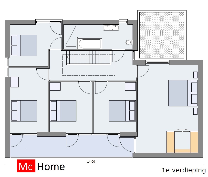 Strakke moderne villa onderhoudsvrij energieneutraal prefab bouwmethode Mc-Home M32