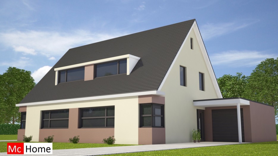 TK 34 Mac-Home.nl Moderne 2 onder 1 kap woning bouwen energieneutraal in staalframebouw traditioneel of houtskeletbouw