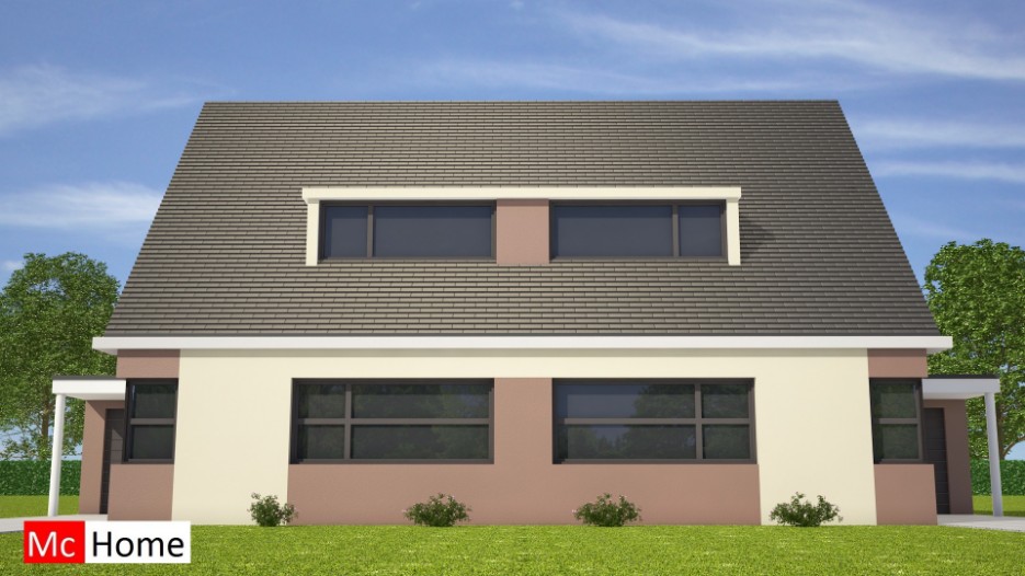 TK 34 Mac-Home.nl Moderne 2 onder 1 kap woning bouwen energieneutraal in staalframebouw traditioneel of houtskeletbouw