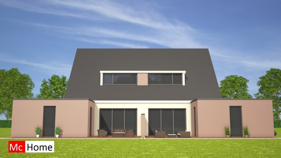 TK 34 Mac-Home.nl Moderne 2 onder 1 kap woning bouwen energieneutraal in staalframebouw traditioneel of houtskeletbouw