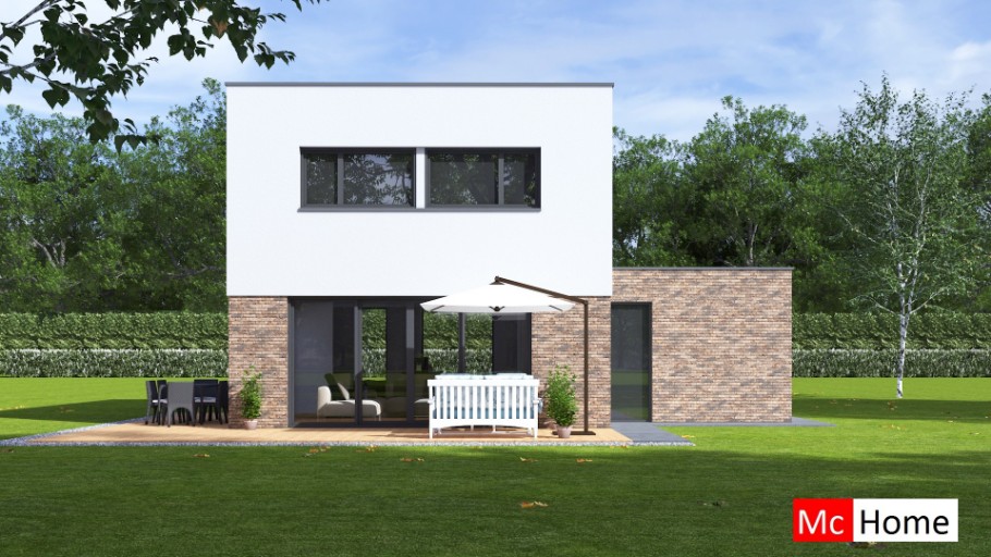 e = Mc2-Home Mc-Home M 385 kubistisch vlak en plat dak 2 laags