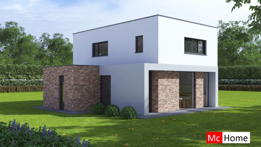 e = Mc2-Home Mc-Home M 385 kubistisch vlak en plat dak 2 laags