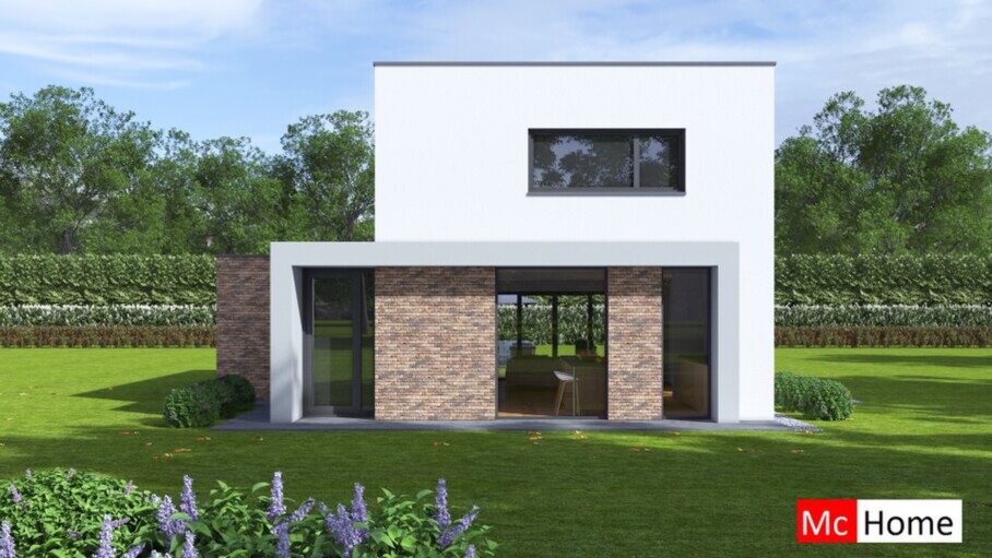 e = Mc2-Home Mc-Home M 385 kubistisch vlak en plat dak 2 laags
