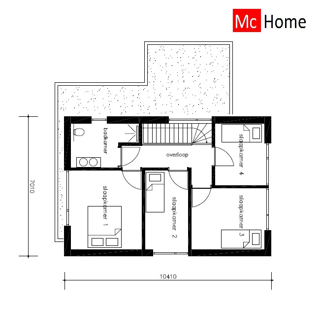 e = Mc2-Home Mc-Home M 385 kubistisch vlak en plat dak 2 laags ATLANTA MBS METEO