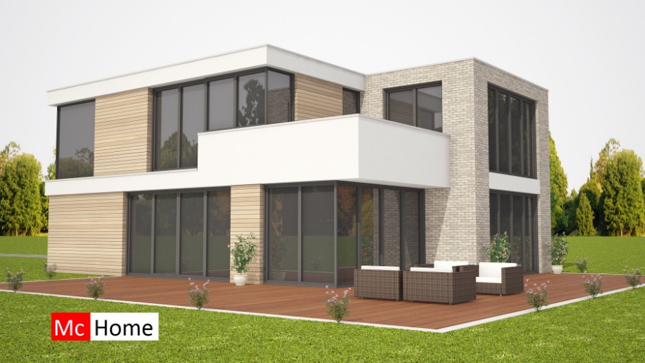 luxe royale moderne villa met balkon en plat dak M262 Mc-Home 