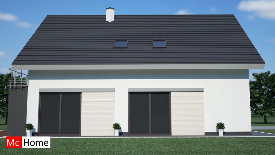 mc-home.nl K14 duurzame moderne woning met hellend dak energieneutraal staalframebouw met architect