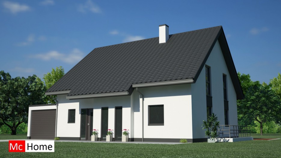 mc-home.nl K15 klassieke woning met hellend dak en uitbouw prefabbouw passief en energieneutraal ontwerpen en bouwen