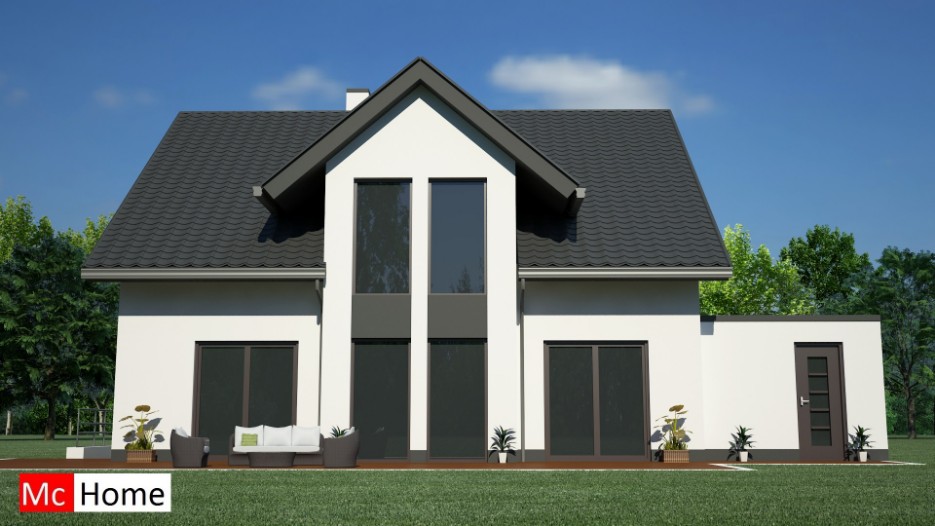 mc-home.nl K15 klassieke woning met hellend dak en uitbouw prefabbouw passief en energieneutraal ontwerpen en bouwen