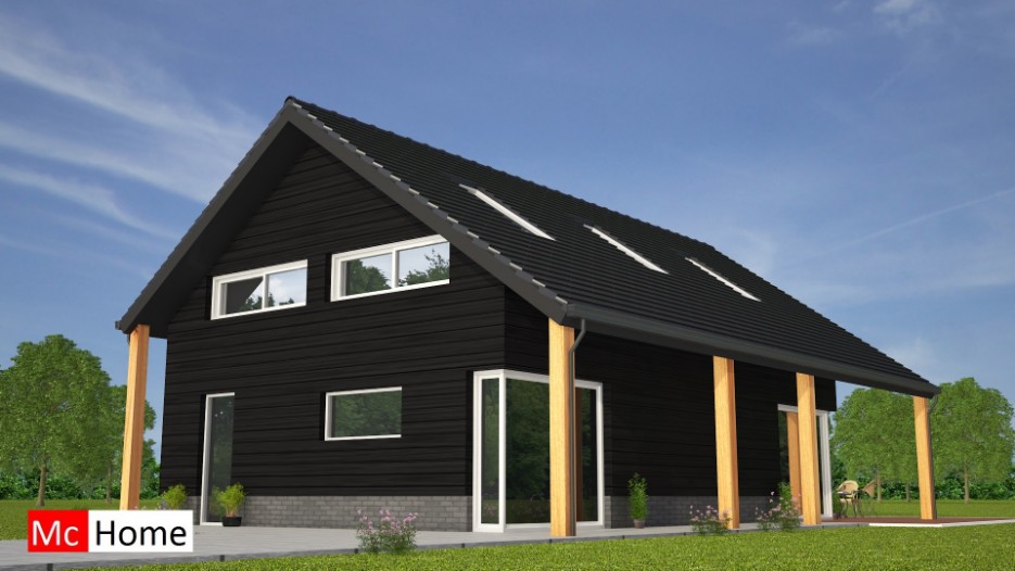 mc-home.nl K18 v5 schuurwoning lofthouse landelijke ontwerp moderne energieneutrale woning in staalframebouw 