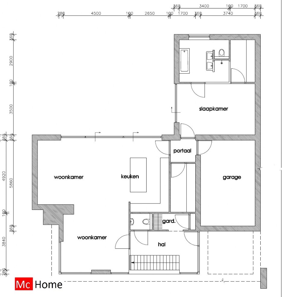 mc-home.nl M100  moderne kubistische woning met veel glas duurzaam gebouwd onder architectuur in staalframebouw houtskelet of traditioneel