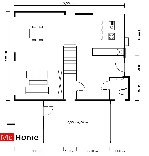 mc-home.nl M11 moderne kubistische prefab woning met garage