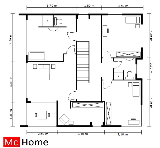 mc-home.nl M11 moderne kubistische prefab woning met garage