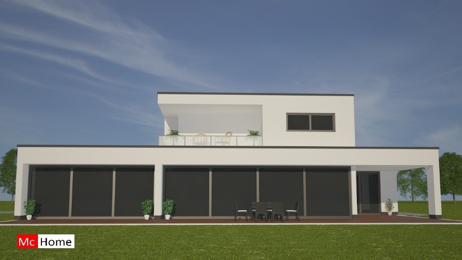 mc-home.nl M72 Eigentijdse villa gelijksvloers met groot overdekt terras en gastenverdieping