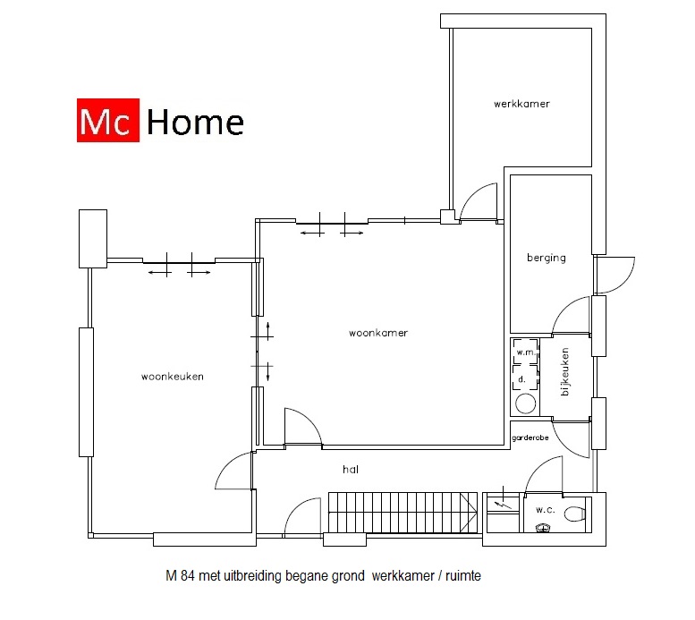 mc-home.nl M84 moderne duurzame energiezuinige woning met veel glas en ramen in staalframebouw